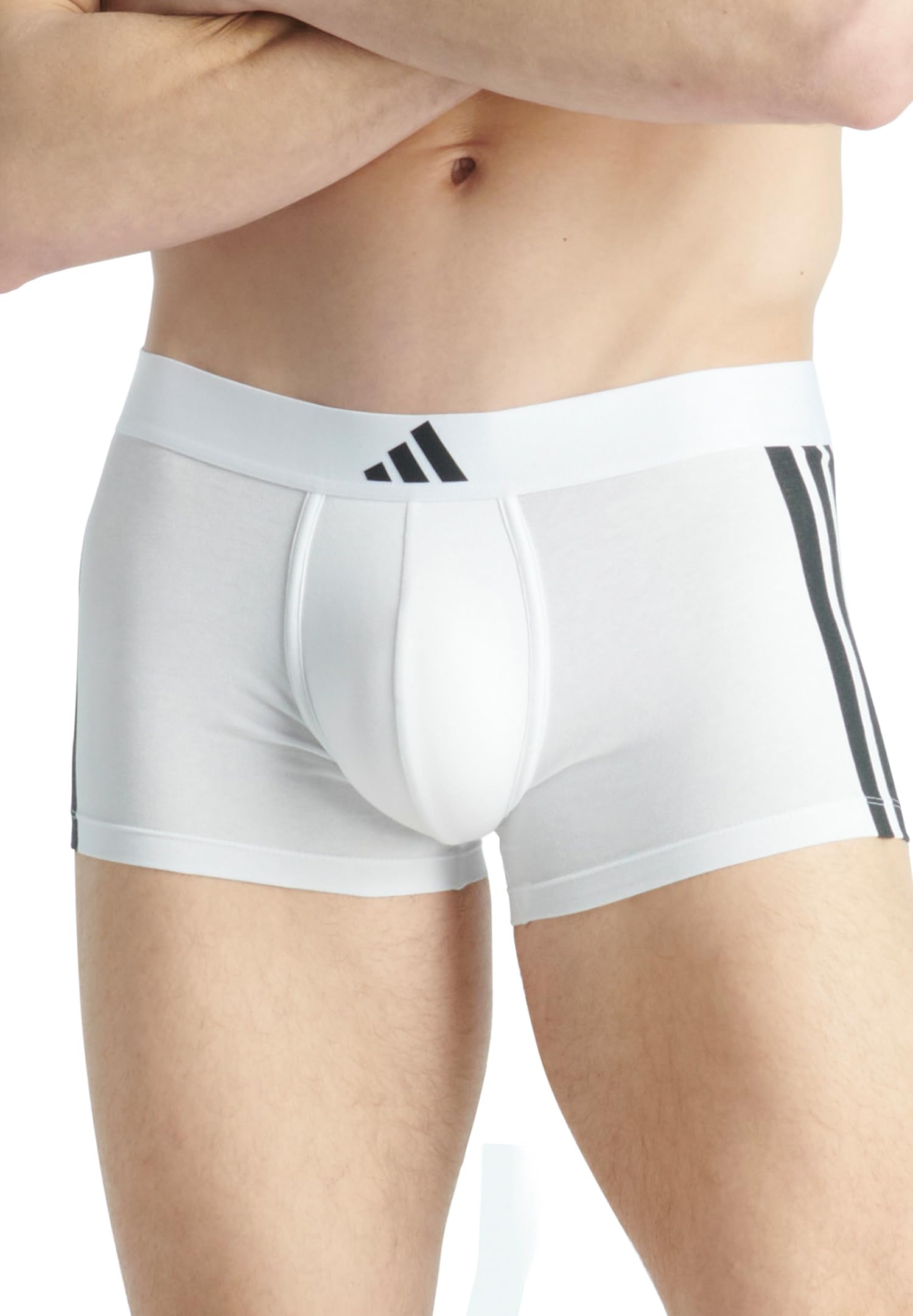 adidas Bielizna Mężczyźni Adidas Herren Unterwäsche Boxershorts 2er Pack - Low Rise Trunk (2pk) - Active Flex Cotton 3 Stripes