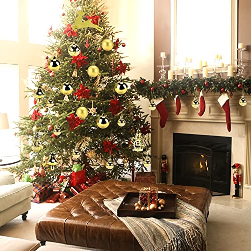 Kerstballen, RANJIMA kerstballen 30 stuks, kerstballen set, kerstboom decoratie, kerstballen goud, kerstboom kerstballen goud plastic, kerstboom decoratie/kerstboom decoraties, ornamenten, geschenken - Image 8