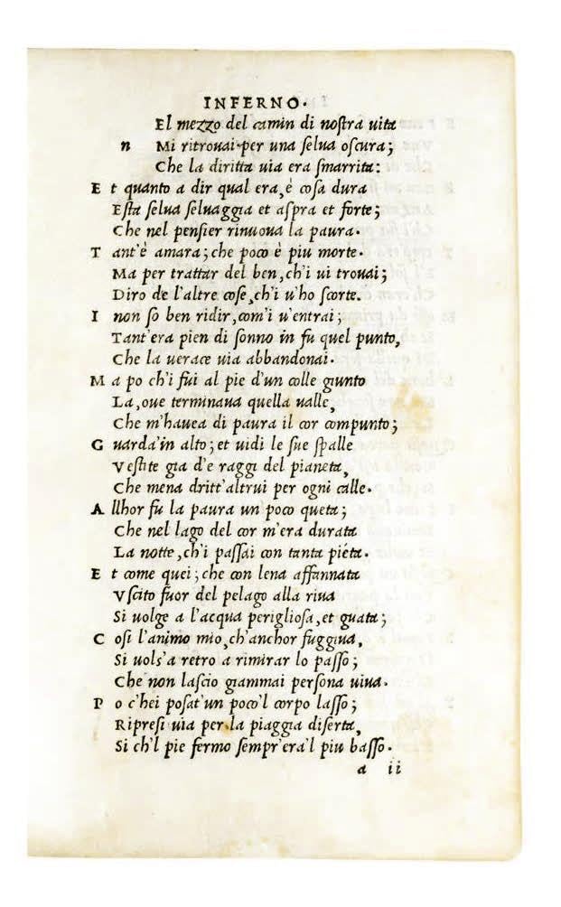 Le terze rime di Dante. Lo'nferno e'l pvrgatorio e'l paradiso di Dante Alaghieri. Riproduzione facsimilare dell'Aldina 1502