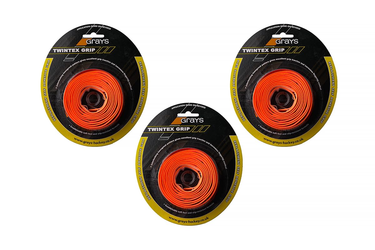 Grays- Twintex Grip Hockey, Adultos Unisex, Naranja Fluor, Unico