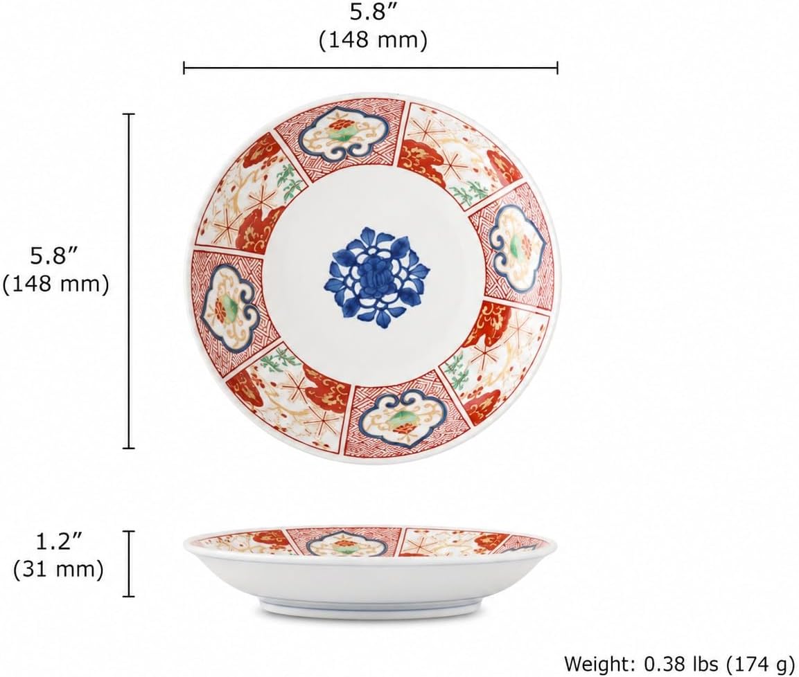 Old Imari Red & Gold Side Plate, Made in Japan, 5.8in