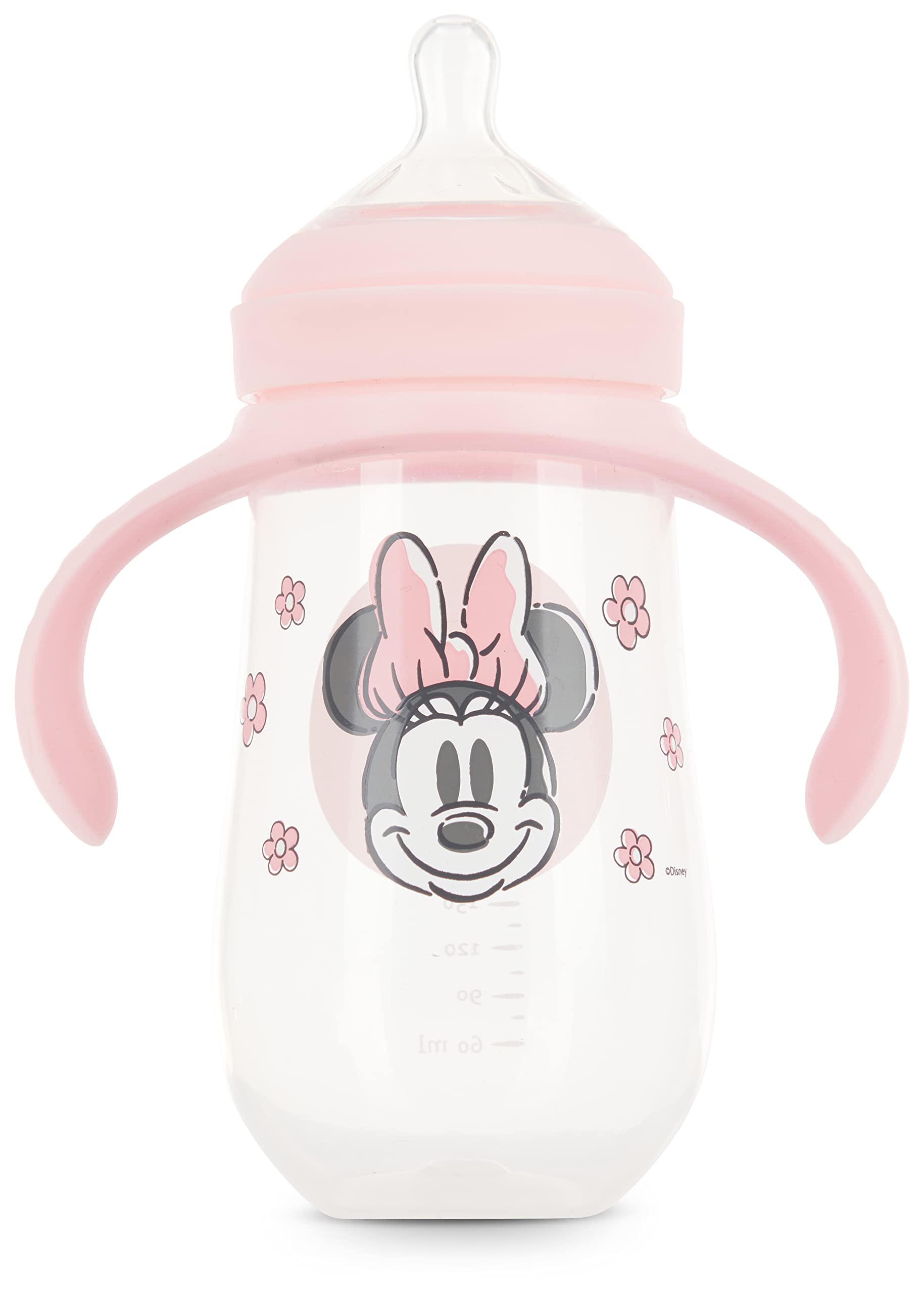 Disney Sippy Cups for Toddlers, Learner Sippy Cups for Kids with Pacifier, BPA-Free Trainer Cup with Handles, Leak-Proof Minnie Mouse and Mickey Mouse Sippy Cups, Perfect Unisex Gift for Children