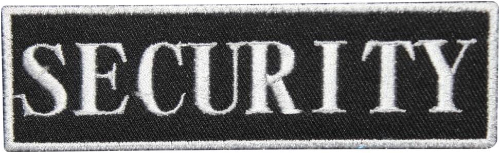 Security Large Embroidered Iron on Sew on Patch Badge for Clothes etc. 13 x4 cm