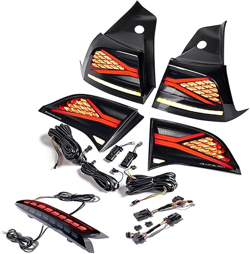 Miniatura 1 de Astra Depot Juego de 6 luces LED de freno traseras con lente ahumada, luces intermitentes de marcha atrás + luces indicadoras de parachoques trasero