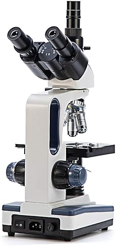 Vista 3 de SWIFT Aumento SW350T 40X-2500X, cabeza Siedentopf, microscopio de laboratorio compuesto trinocular de grado de investigación con oculares de campo