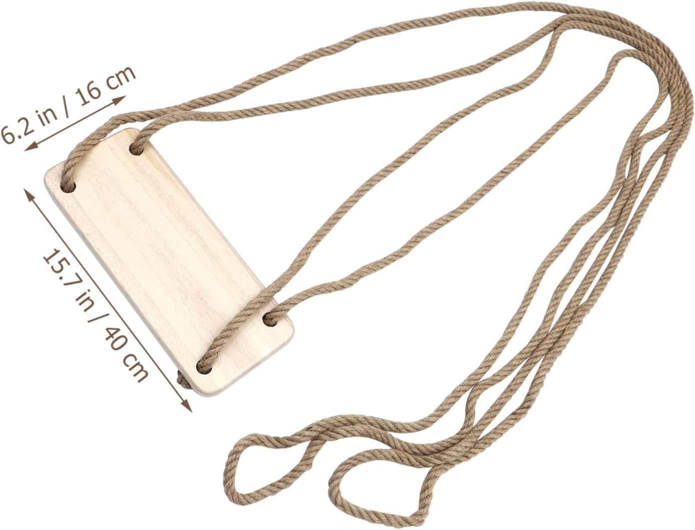 KICHOUSE Simple Hanging Chair for Adults Boys and Girls Sturdy Wooden Swing Easy Install Hanging Seat
