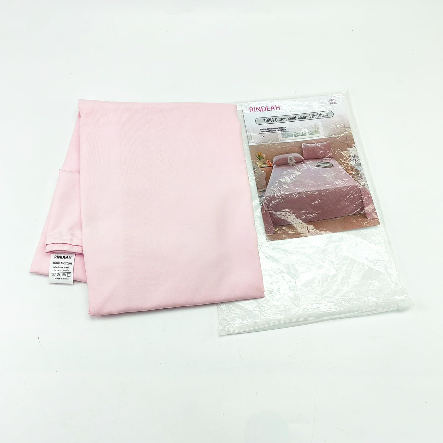 RINDEAH bedsheets,100% Cotton Sheets, Comfort Breathable, Soft Cotton Bed Sheets,Cooling & Breathable, Durable with a Crisp