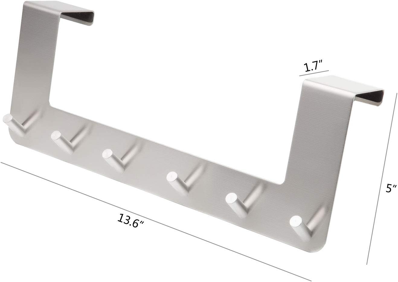 Exсluѕіvе Dіѕсоunt 60% Prісе Over The Door Hooks Rack for Hanging Coat/Hat/Robe/Towel,Ulifestar Heavy Duty Stainless Steel Door Mount Rack Holder w/ 6 Hooks,Bathroom Kitchen Closet Drawer Door Hanger,Easy Install & Space Saving