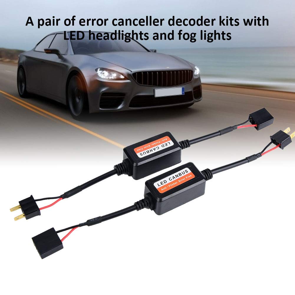 Anti Erreur H7 Adatto Per Resistenze Per H7 Led Adatto Per 2pcs Led Decoder,Car Led Headlight Decoder Radio Anti Interference Error Canceler Filter Warning Error Decoder