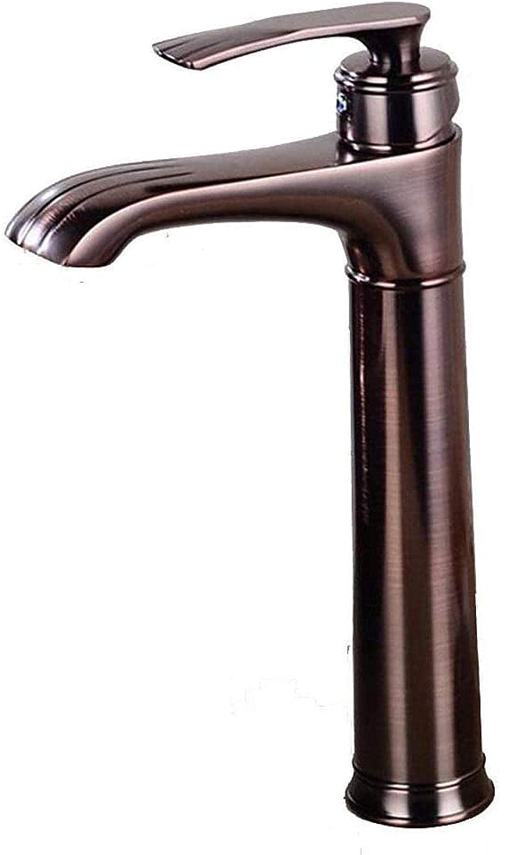 Robinet d'eau chaude et froide en laiton or rose au débit fluide