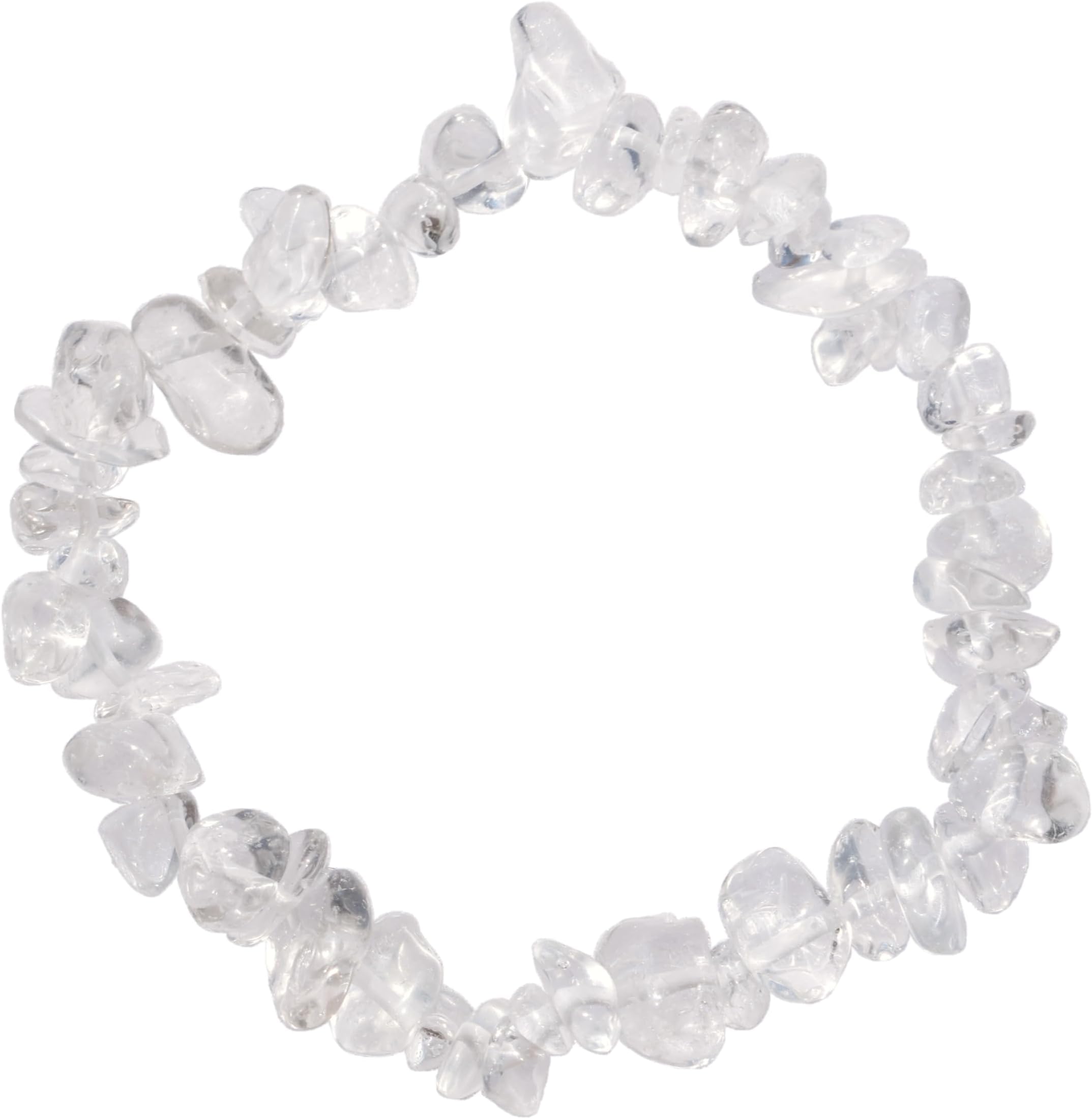 Charged Premium Natural Crystal Chip Bead Bracelet + Moroccan Selenite Charging Crystal [Included]