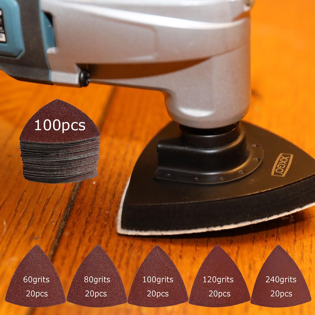 XXGO Sanding Pads - 100 Pcs Assorted Grits -4 XXGO Sanding Pads - 100 Pcs Assorted Grits -4