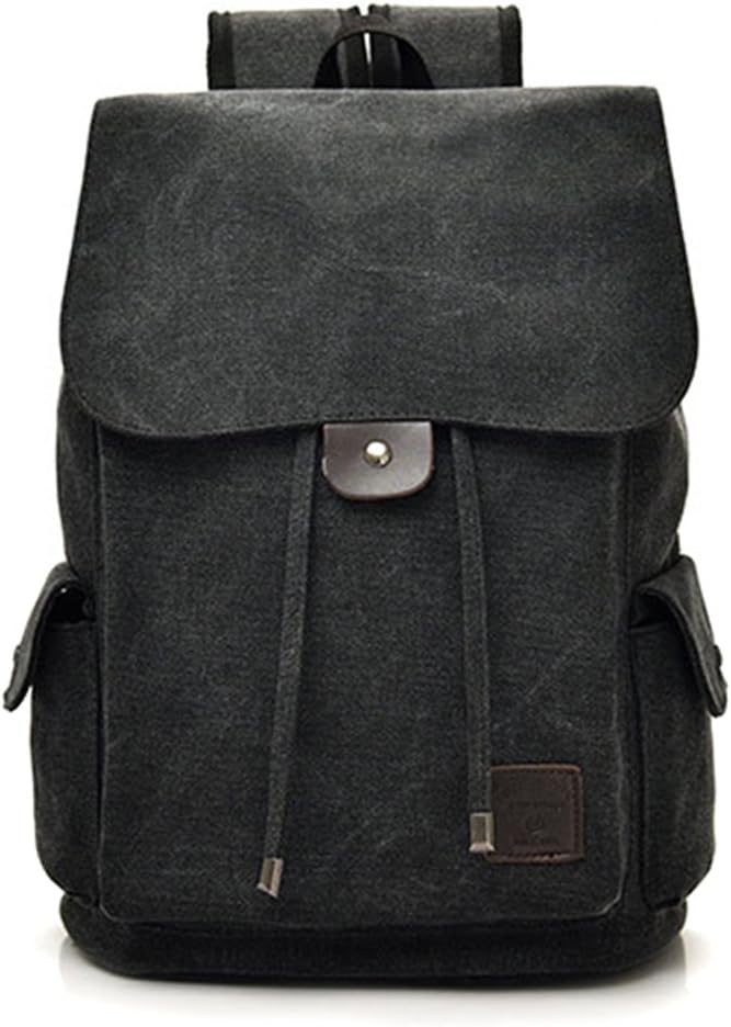 SIQITECHNO Canvas Backpack Vintage Backpack College Backpack for Men Women Rucksack Bookbag Gift for Men Fits 14 Inch Laptop