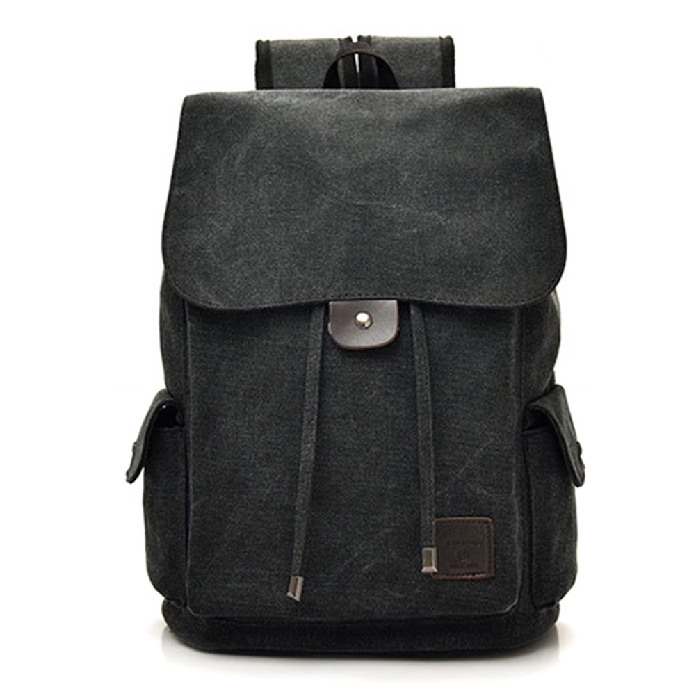 SIQITECHNO Canvas Backpack Vintage Backpack College Backpack for Men Women Rucksack Bookbag Gift for Men Fits 14 Inch Laptop