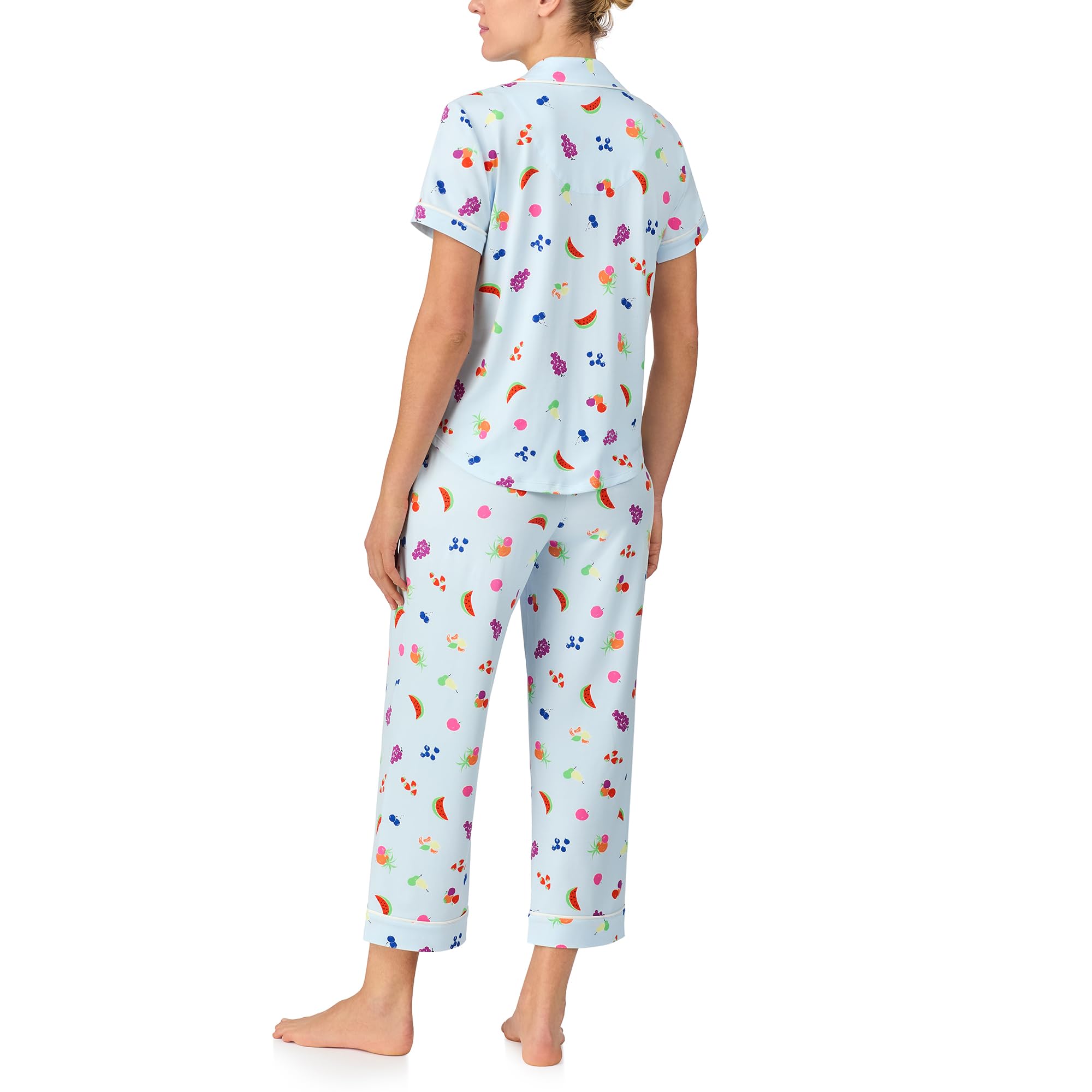 Kate Spade New York Women's Cropped Pant PJ Set Juego de Pijama Mujer (Pack de 2)