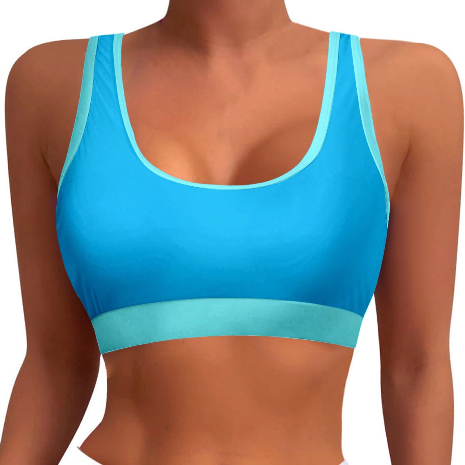 Genérico Top de Mujer Bañadores Deportivo Blusa Bikini Halter Sujetador Sexy Bañador Espalda Descubierta Top Bañador de Surf Blusa Natación al Aire Libre Vacaciones