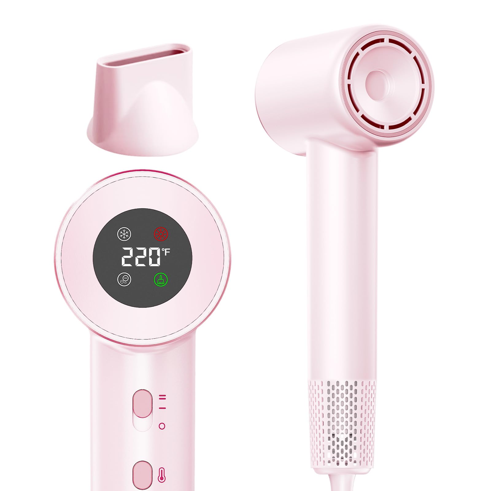RUCHA Negative Ion Hair Dryer 1600W, 110,000 RPM High-Speed Blow Dryer