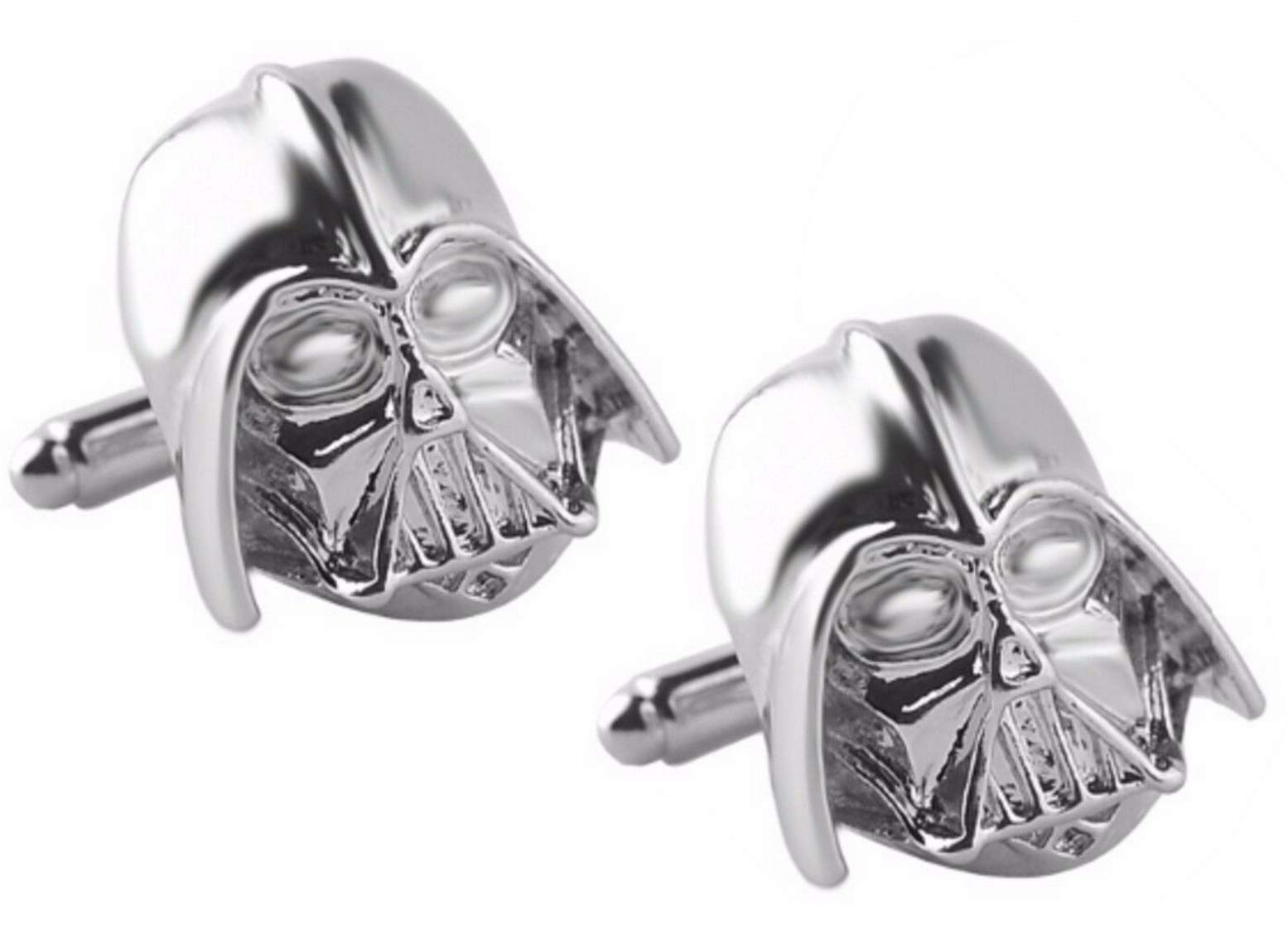Gents Clobber Star Wars Darth Vader - Gemelos de aleación de zinc plateado, Zinc
