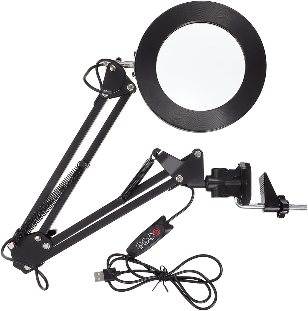 1set Fresnel Lens Magnifier Led Desk Lamp Magnifying Light Magnifying Glass Lamp