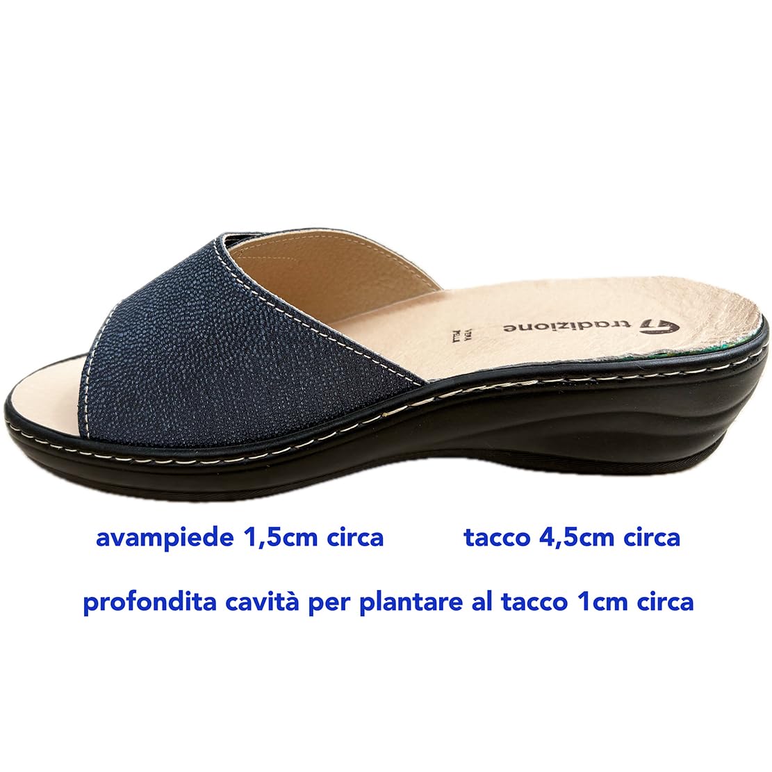 Chanclas sanitarias mujer de empeine ecopiel brillante Melany cómodas plantilla extraíble recubierta piel auténtica