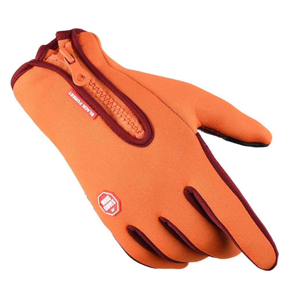 Gloves Men Women Thermal Winter Outdoor Waterproof Gloves Touch Screen Gloves for Sports Cycling Driving Walking Skiing (Yellow,M)