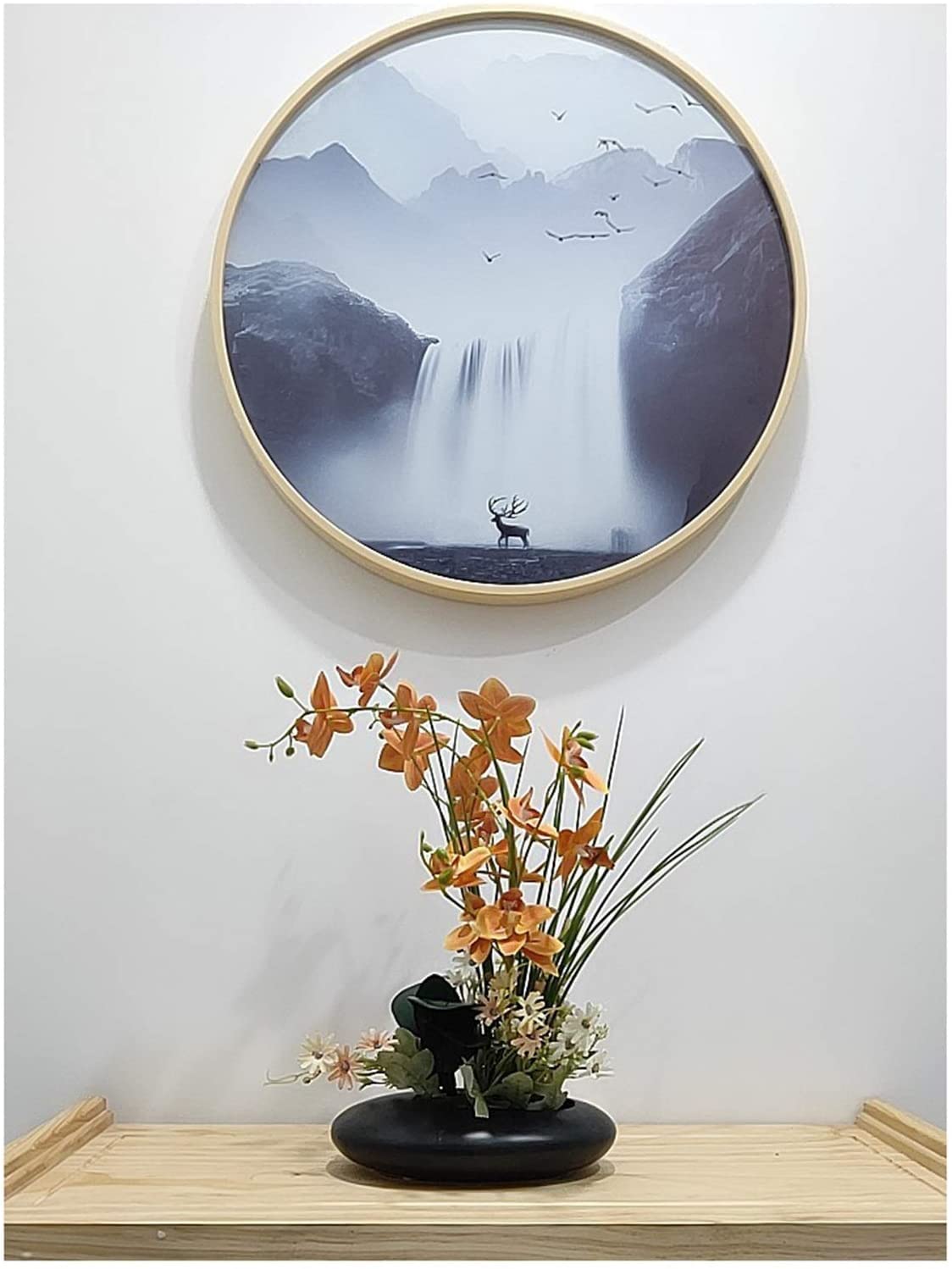 Sztuczny kwiat w doniczce, orchidea, sztuczne kwiaty, sztuczne orchidee, kwiaty bonsai z liśćmi, doniczka ceramiczna do salonu/biura/sypialni, sztuczny kwiat orchidei
