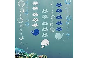 Decor365 Under The Sea Baby Blue Whale Bubble Garland