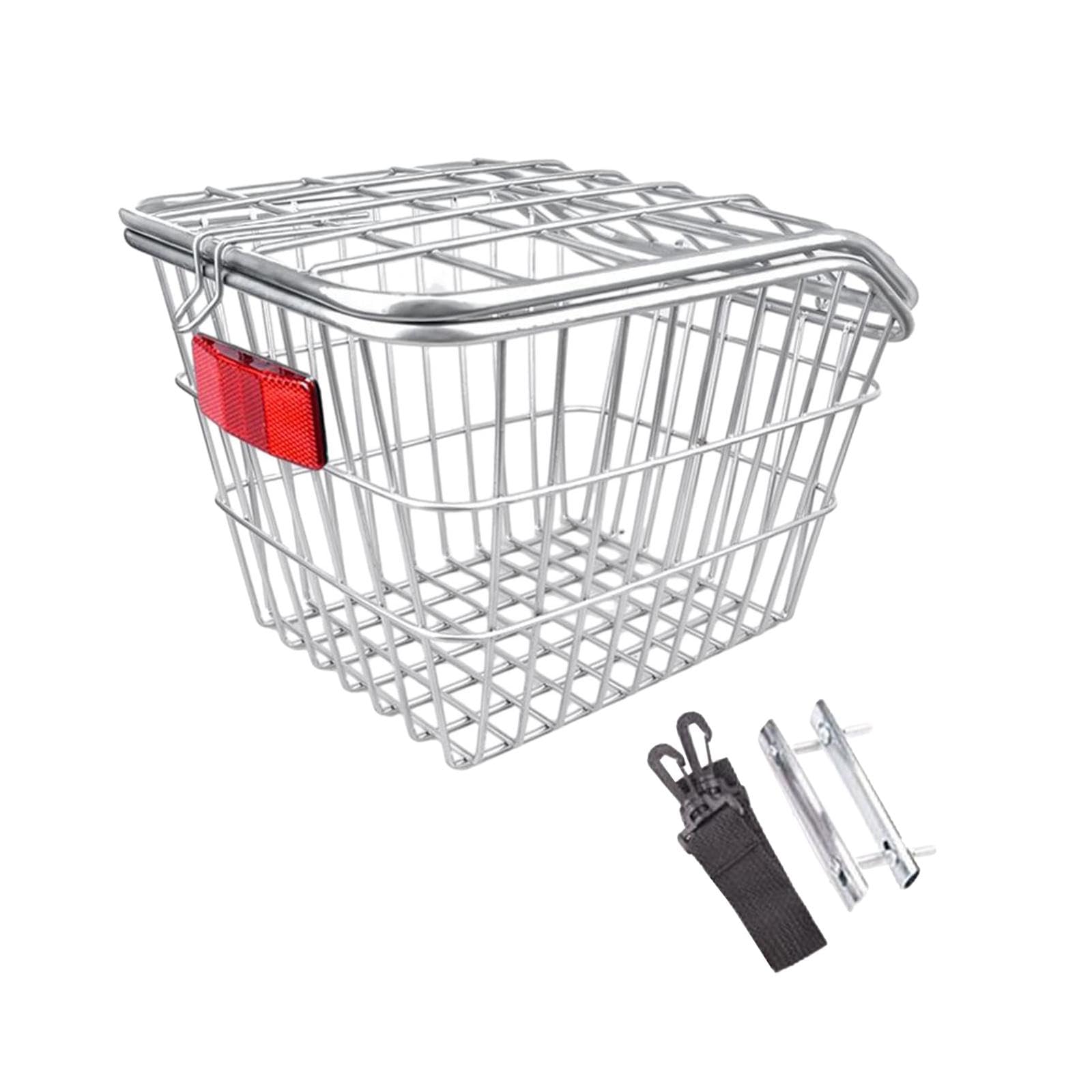 harayaa Rear Bike Basket Bicycle Basket Large Capacity Easy Install Bicycle Cargo Rack Bike Wire Basket for Camping Luggage Outdoor