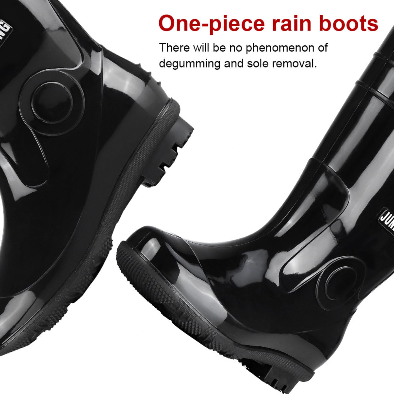 Botas de agua impermeables, botas de goma antideslizantes industriales y de construcción, zapatos de trabajo unisex para adultos 36-51EU con cubiertas de zapatos cálidas de felpa,MediumCylinder-49EU