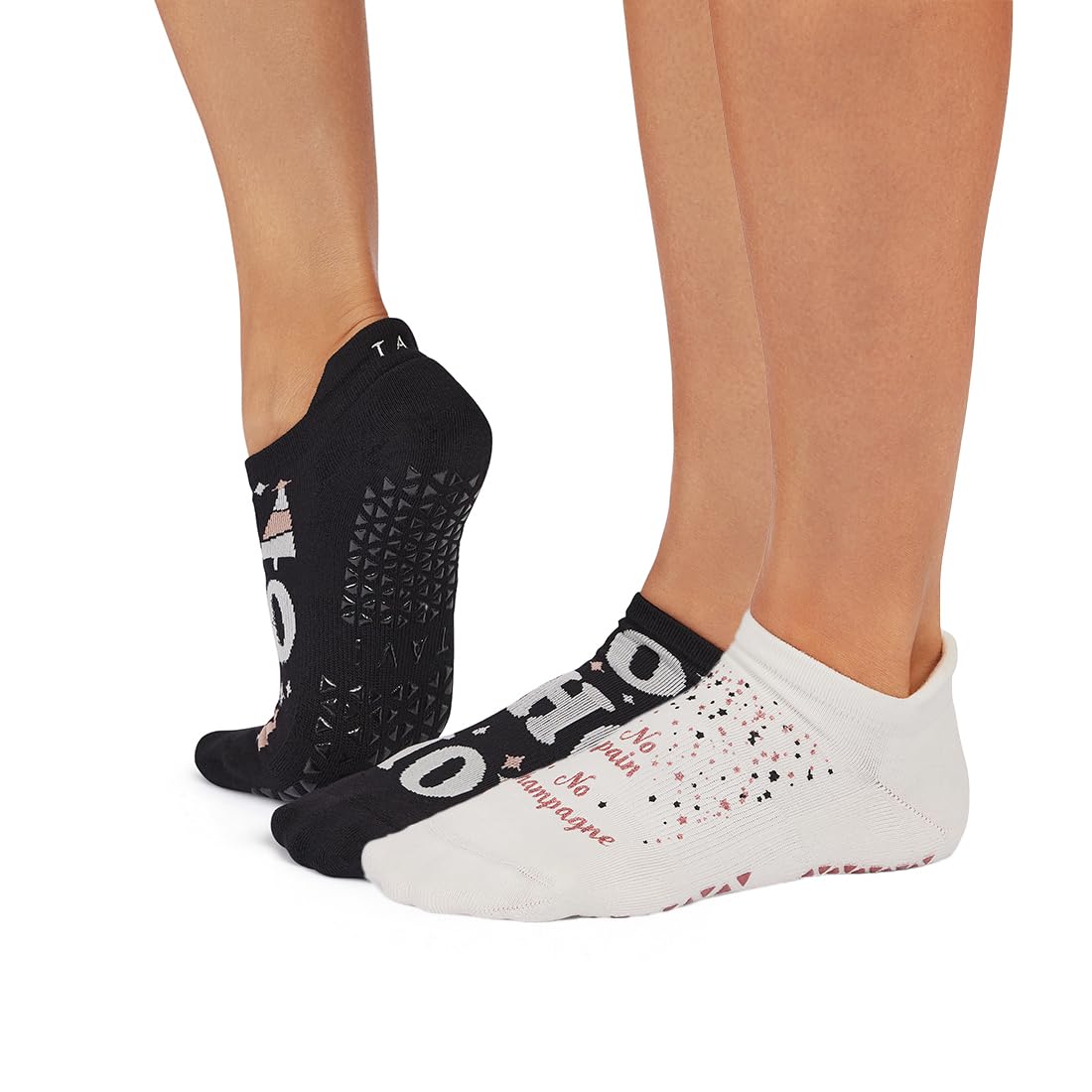 TAVI Savvy Pilates Socks with Grips for Women, Multi-pack