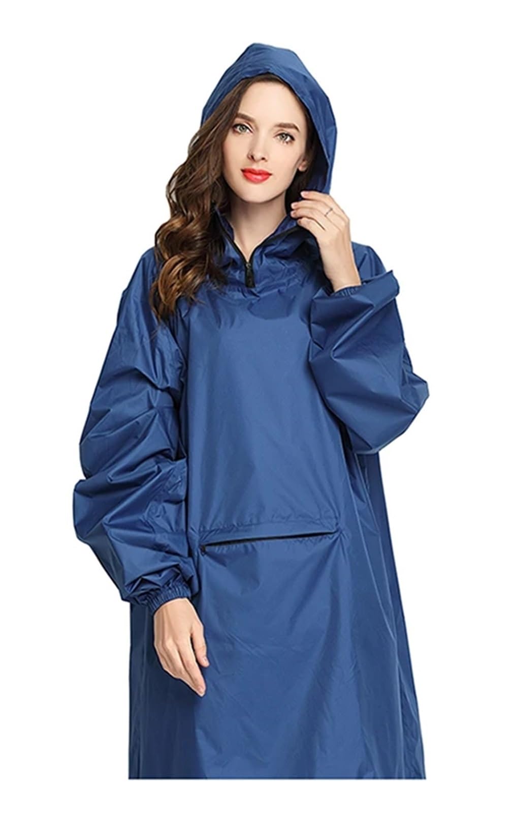 Mantellina Pioggia Adulto Poncho impermeabile elegante da donna con cappuccio e maniche