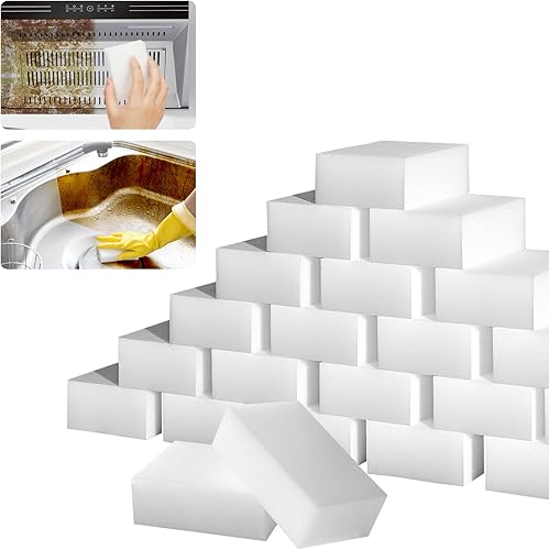 Paquete de 100 borradores mágicos de esponja, esponja de espuma de melamina extragrande, esponjas multifuncionales de limpieza para el hogar,