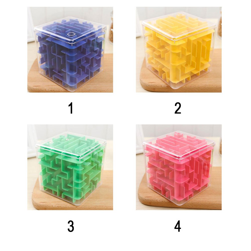PLAYZOCO Cube Maze, Cube Puzzle, Three-dimensional Puzzle Cube, 3D Maze, Space Challenge Game, 3D Maze Puzzle, Suitable For Children And Adults, 8x8x8cm, Pink