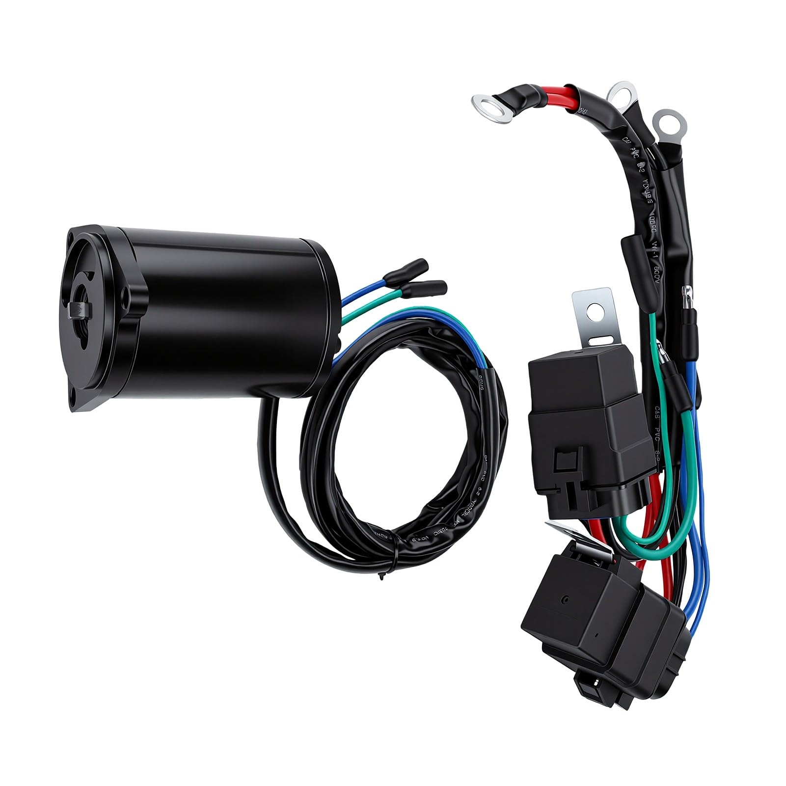 Cryfokt 12V Tilt Trim Motor with Relay, 2 Wire Outboard Part