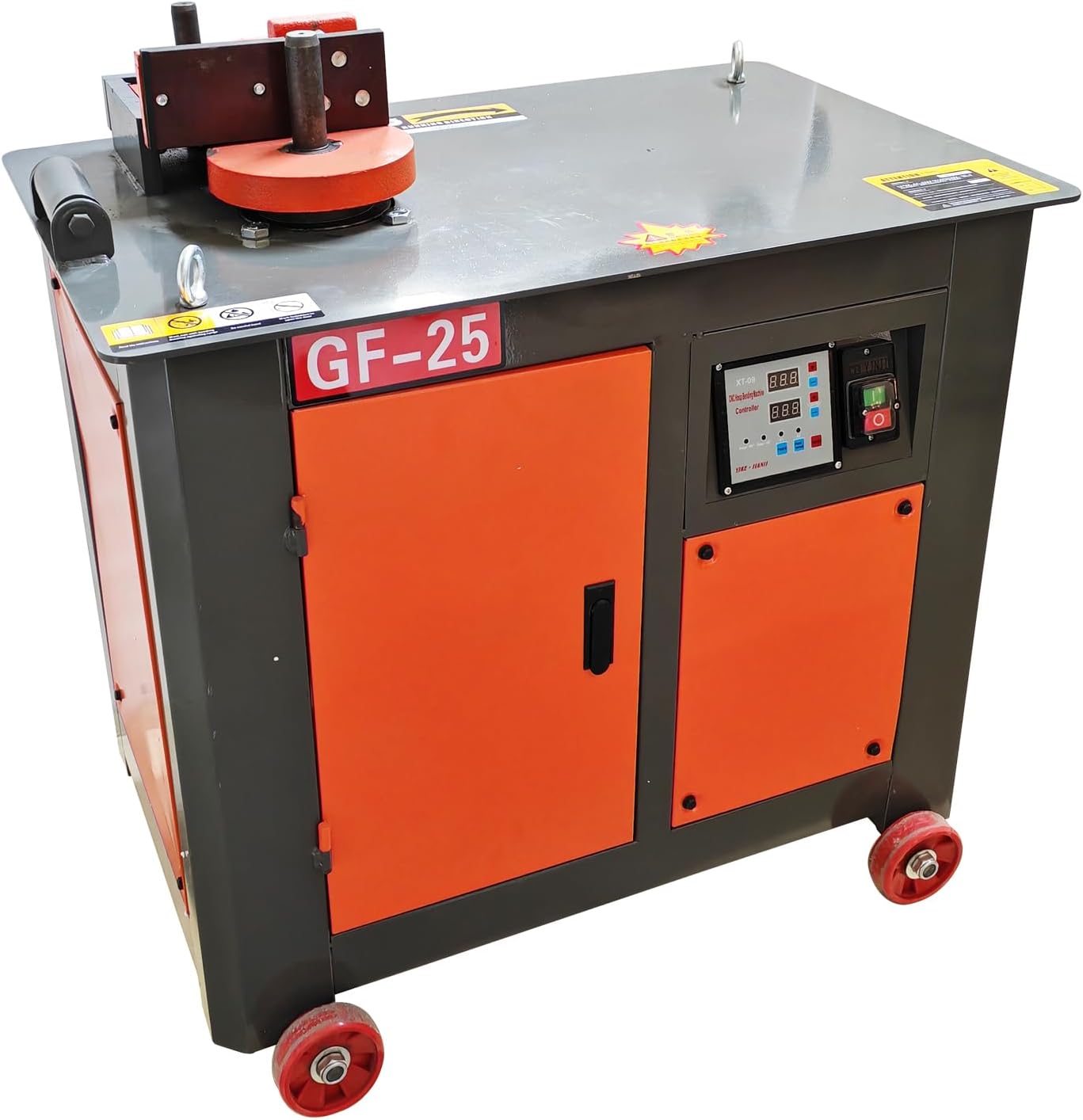 Automatic Rebar Bender Machine - for 18-22mm Steel Bar,CNC Rebar Bending Machine for Stirrups Hoops 0-180°Angle Adjustment with Foot Pedal Control 220V