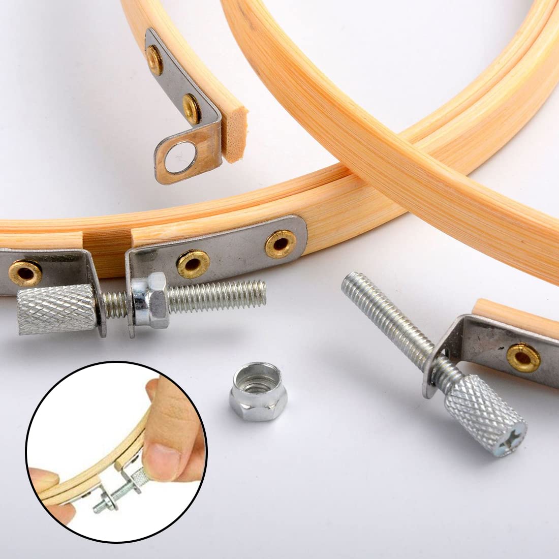 XPEX 6 pcs telaio ricamo,ricamo,cerchio per ricamo,telaio per ricamo,telaio,telaio da ricamo,cerchio ricamo,Senza sbavature, liscio e leggero, adatto per ricamo, ricamo