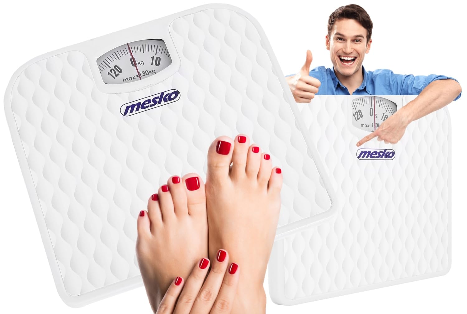 Mesko Scale Personal Mechanical White