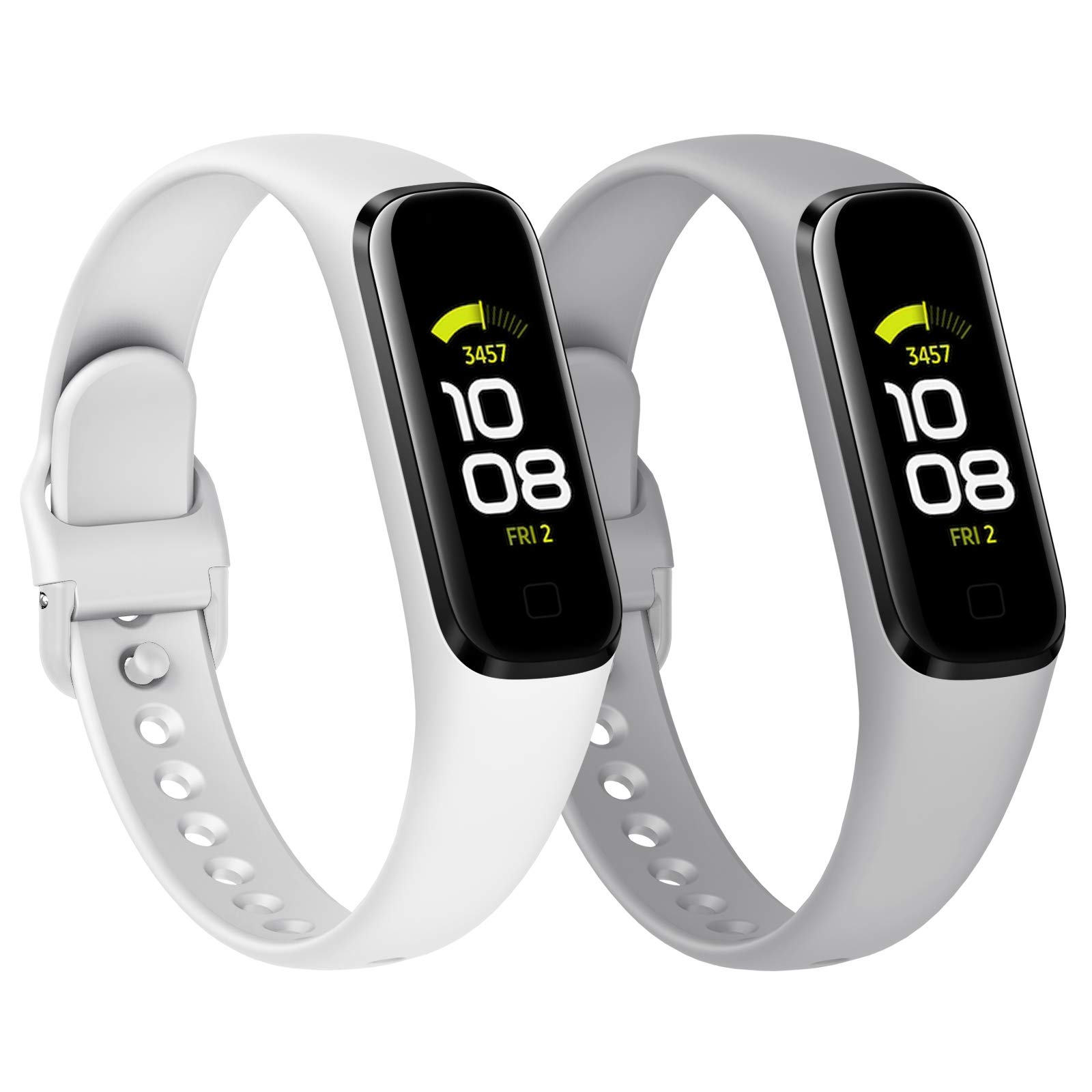 KIMILAR compatible with Samsung Galaxy Fit2 Strap for Women Men, (2 Pack) Waterproof Sports Band Soft Silicone Strap compatible with Samsung Galaxy Fit 2 -R220