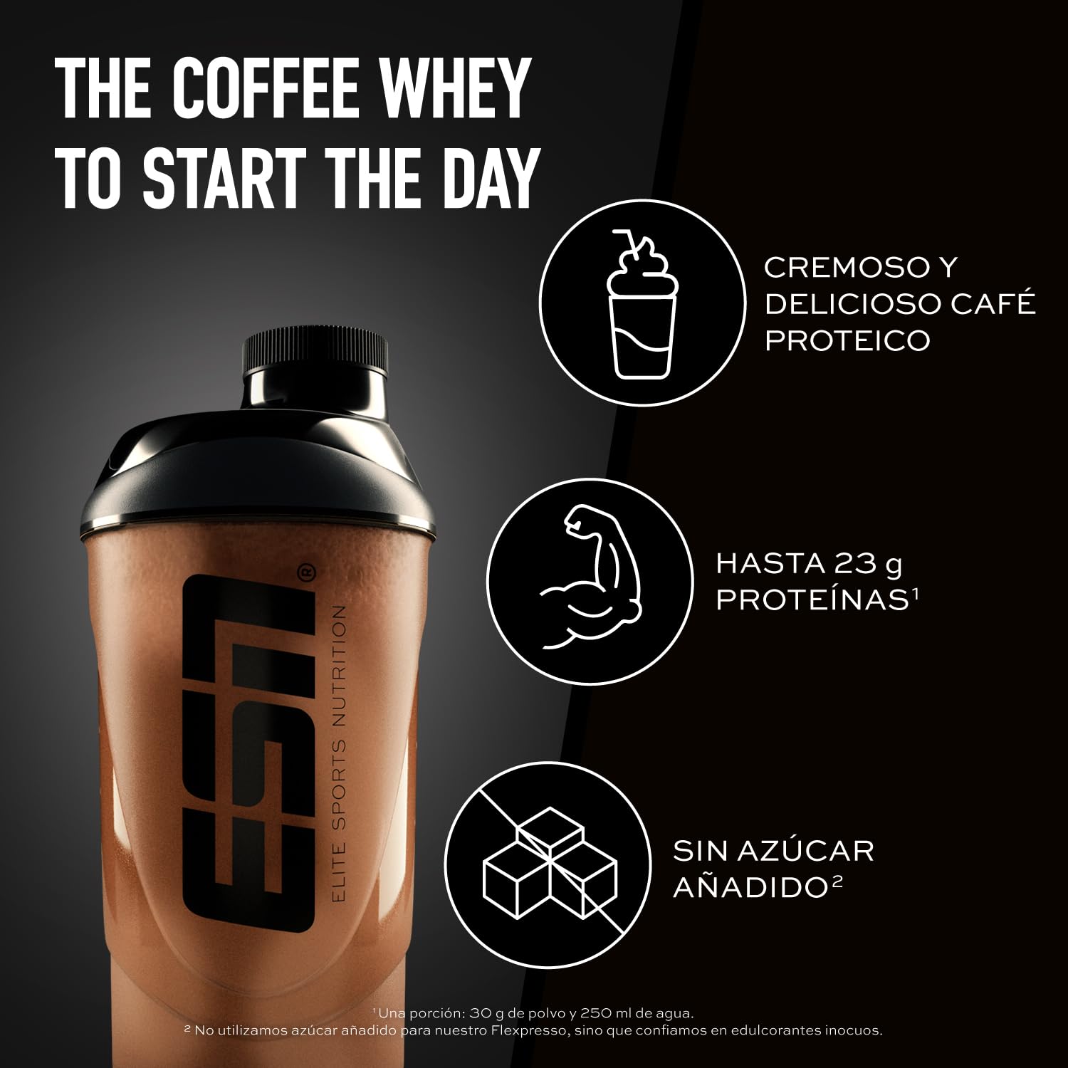 ESN Flexpresso Café Proteico, Café, 908 g | Café proteico cremoso con hasta 22 g de proteínas por porción - made in Germany