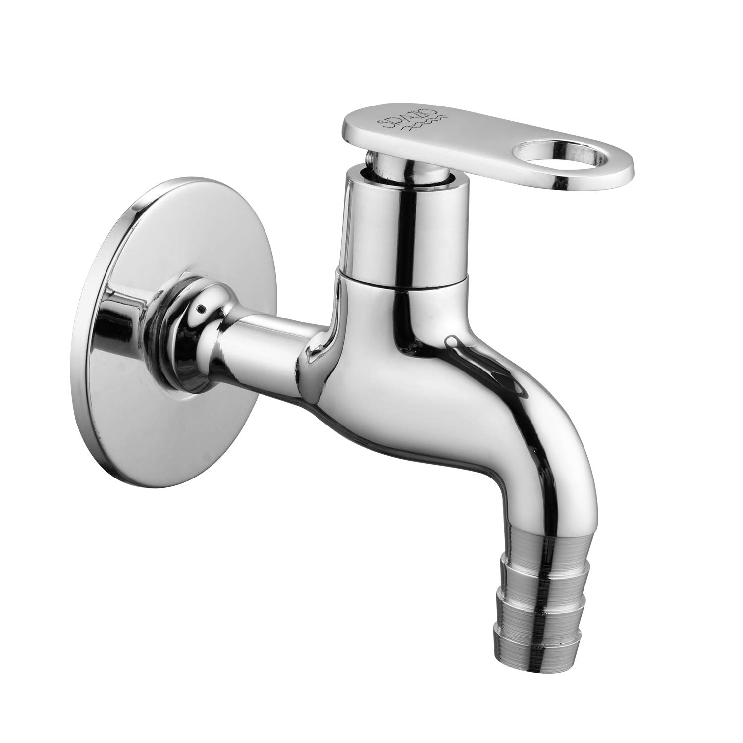 Spazio Brass Nozzle Bib Cock/Washing Machine Tap with Wall Flange Chrome Plated Bathroom Tap (B091CHD11X) Amazon Price History, Amazon Price Tracker