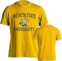 Vista 54 de Sport Your Gear NCAA Camiseta de manga corta retro con licencia oficial de aspecto desgastado para el día del juego, camiseta de espíritu deportivo