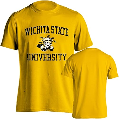 Miniatura 54 de Sport Your Gear NCAA Camiseta de manga corta retro con licencia oficial de aspecto desgastado para el día del juego, camiseta de espíritu deportivo