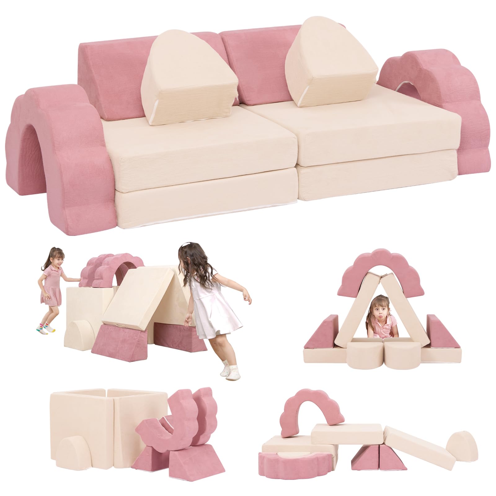Amazon.com: GudoInsole Flower Kids Play Couch 10PCS Toddler Couch