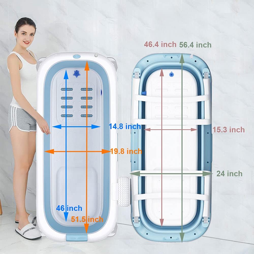 Buy W WEYLAN TEC 54 inch Luxury Extra Large Foldable Bath Tub Bathtub