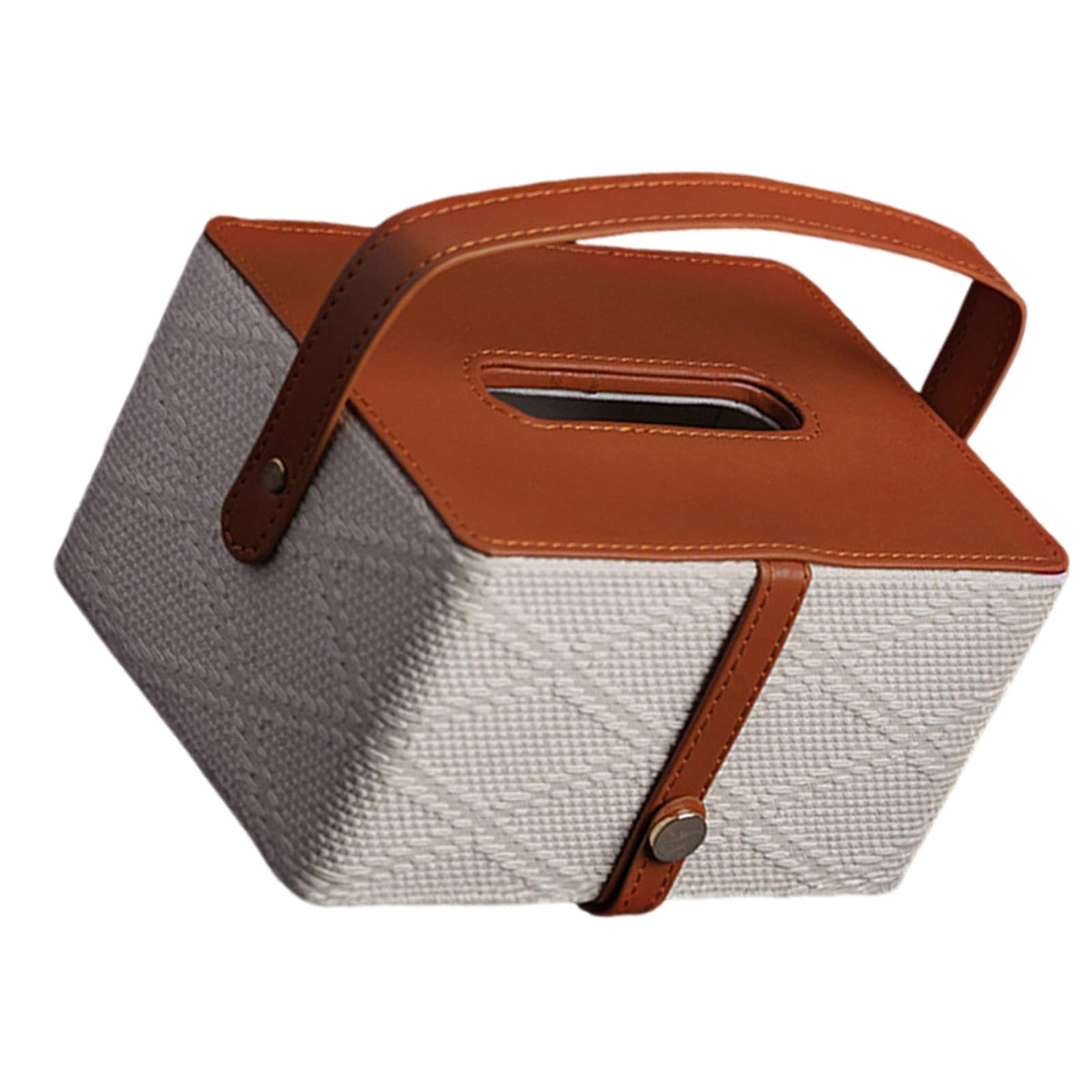 Stylish Sturdy PU Leather Tissue Container Featuring Sturdy Base for Secure Placement in Any Setting Organization Multifunctional Storage