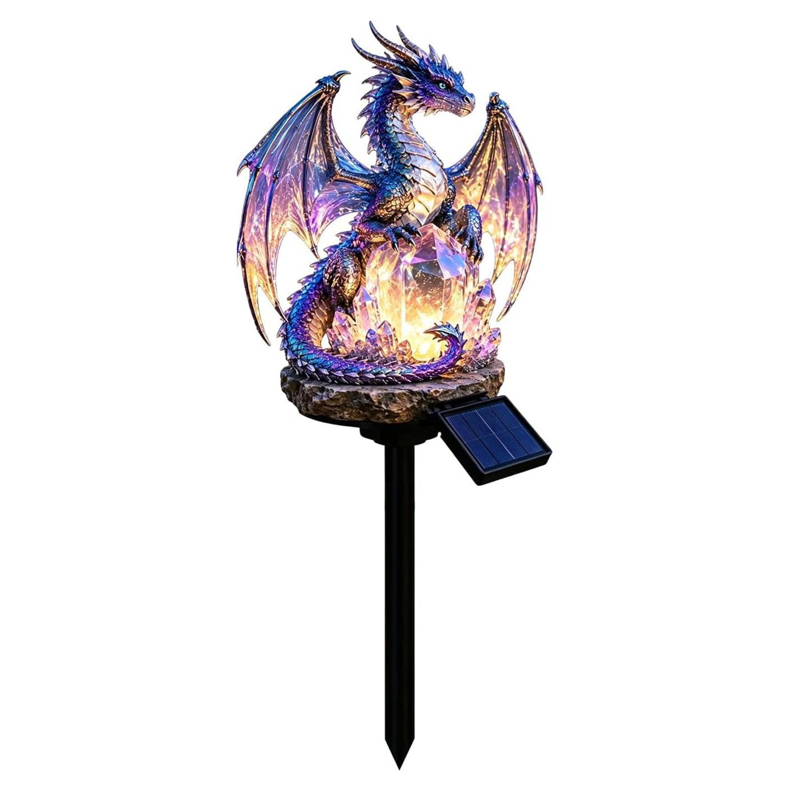 Solar Dragon Heritage Garden Light for Patio Lawn Yard Pathway Decors