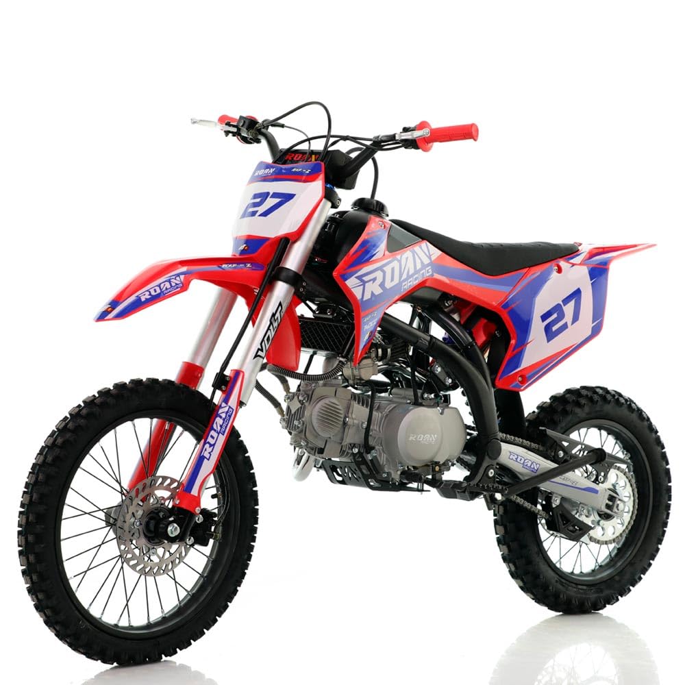 Pit bike Apollo RXF-Z 140CC 17/14 XL con radiador de aceite motocross, enduro (rojo)