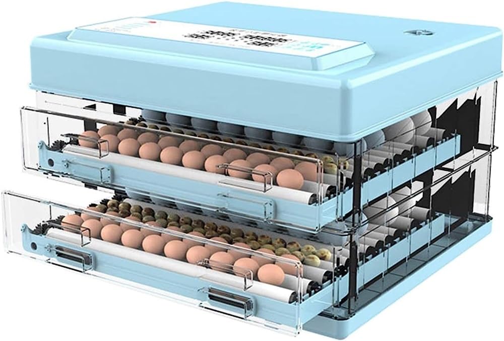 Digital Egg Incubator 100/145 Eggs Fully Automatic Poultry Hatcher Machine with Automatic Turner and Temperature Control for Chicken, Ducks, Birds & More(Size:100 Eggs)