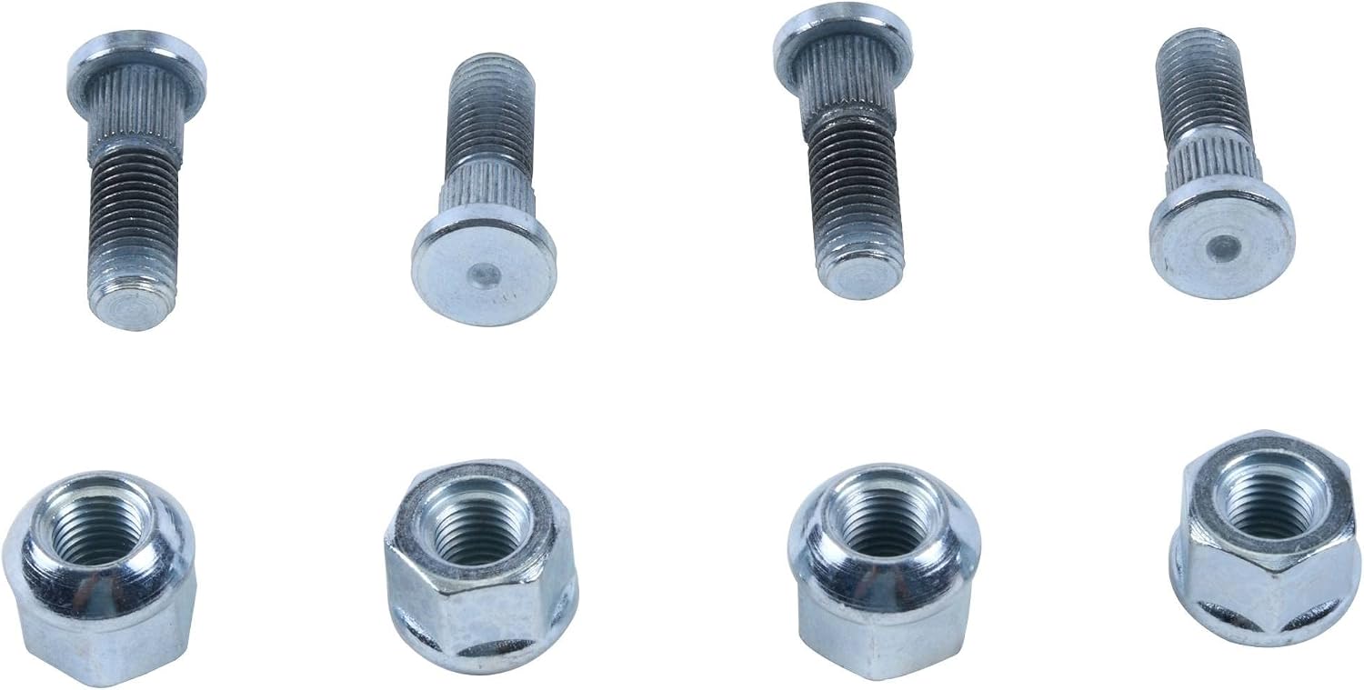 All Balls Racing Wheel Stud and Nut Kit 85-1052 Compatible with/Replacement for Honda TRX350 1986-1987, TRX350D 1987-1989
