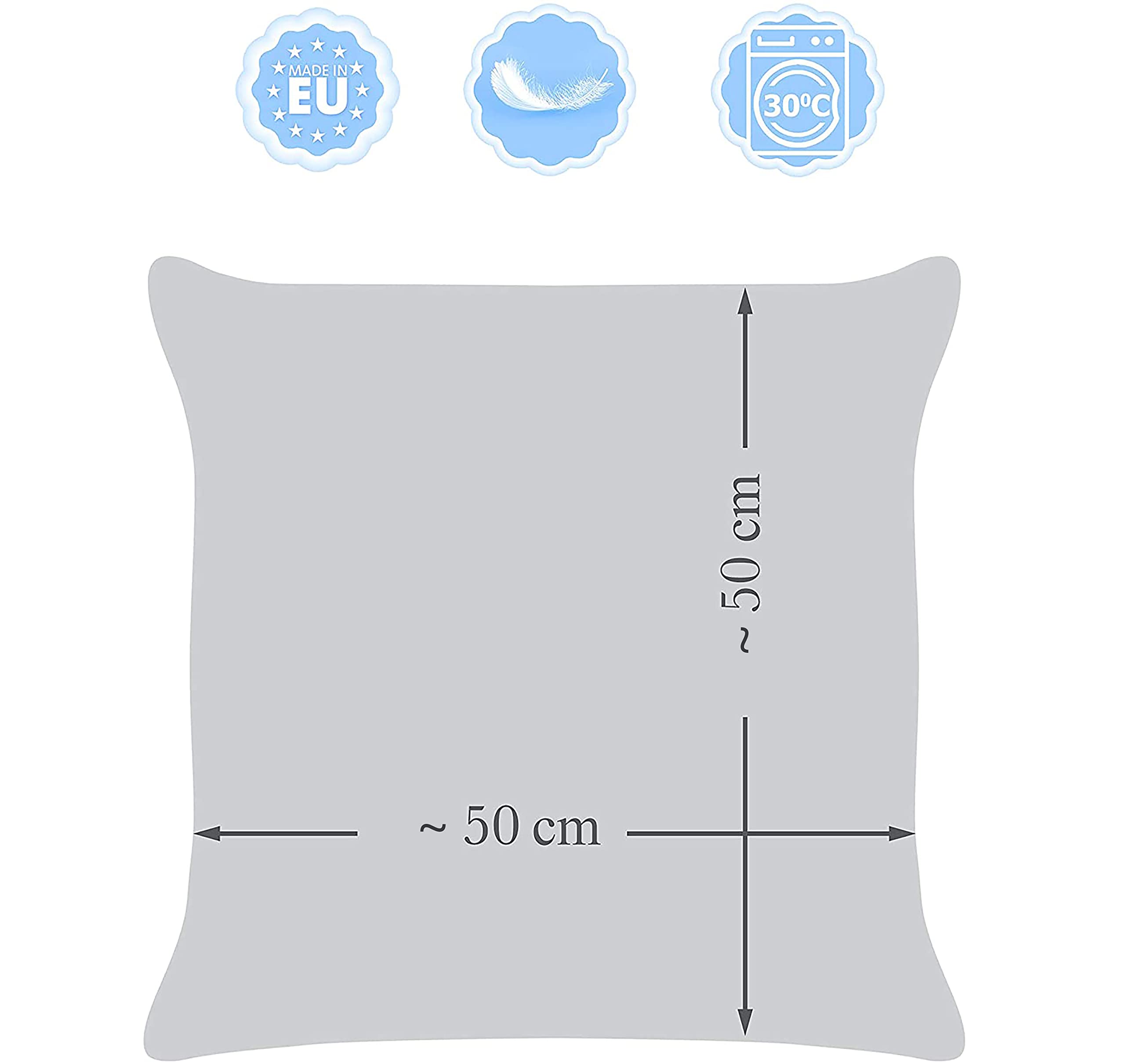 Amilian Set di 4 cuscini decorativi con imbottitura, cuscino decorativo; cuscino decorativo con federa; cuscino per divano per camera da letto, soggiorno, bambini, federa per cuscino 50x50 cm, SET 17